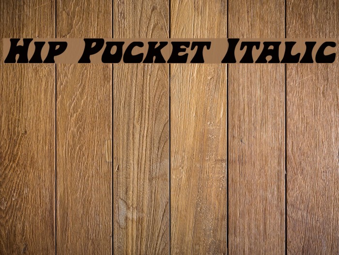Hip Pocket Italic Font examples