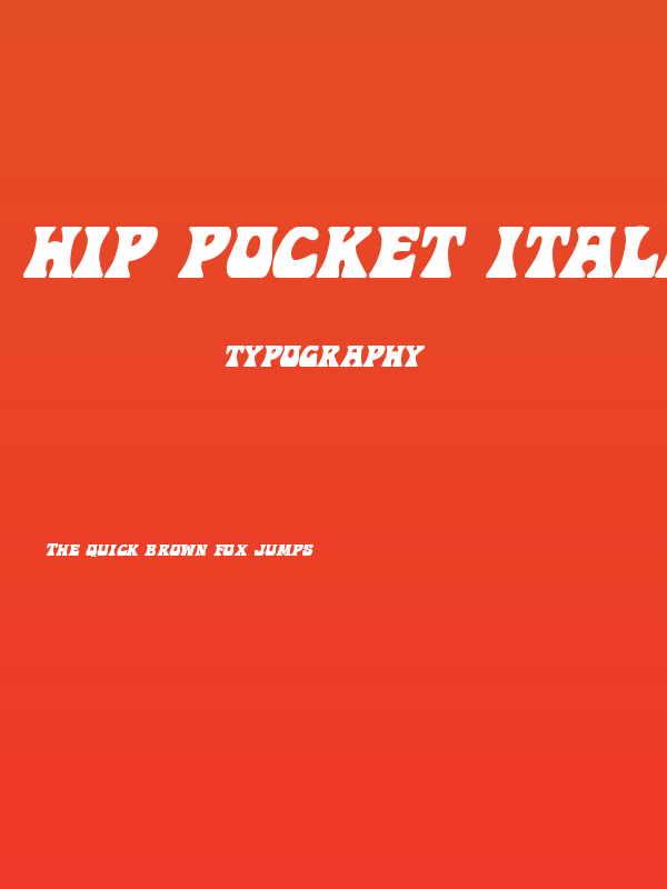 Hip Pocket Italic Poster