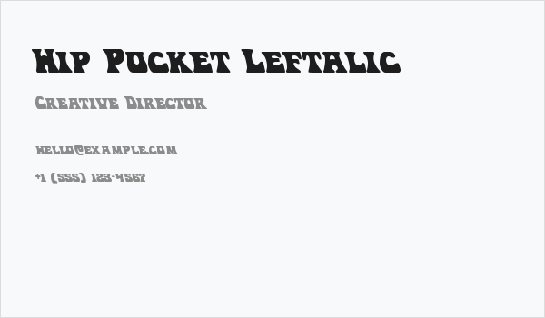 Hip Pocket Leftalic Business Card
