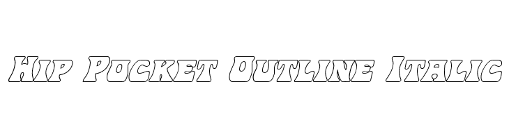 Hip Pocket Outline Italic  नि: शुल्क फ़ॉन्ट्स डाउनलोड