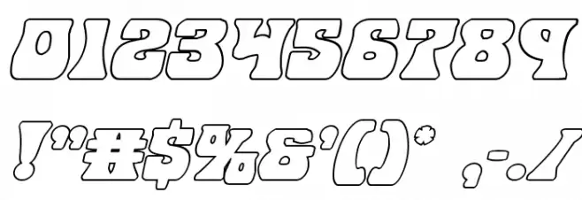 Hip Pocket Outline Italic Font OTHER CHARS