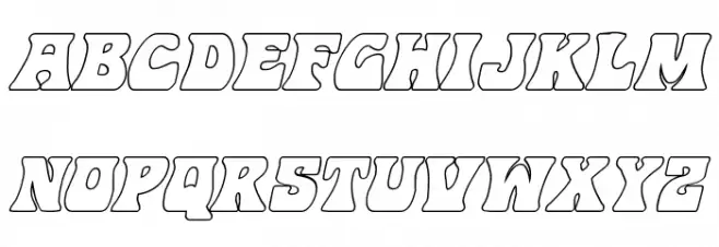 Hip Pocket Outline Italic Font Litere mari