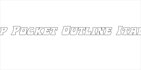 Hip Pocket Outline Italic Logo
