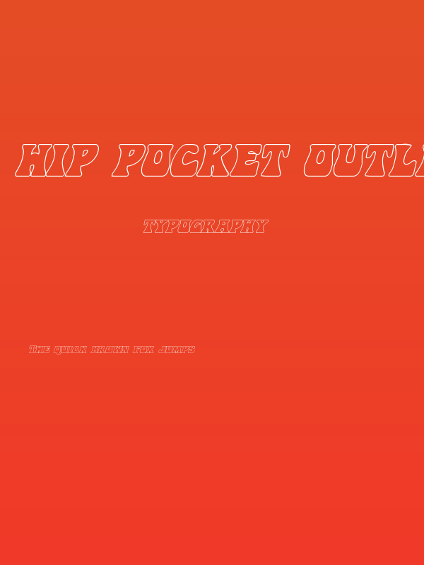 Hip Pocket Outline Italic Poster