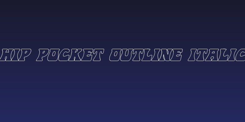 Hip Pocket Outline Italic Social Header