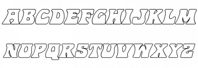 Hip Pocket Outline Italic फ़ॉन्ट लोअरकेस