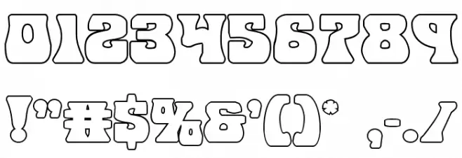 Hip Pocket Outline Font OTHER CHARS