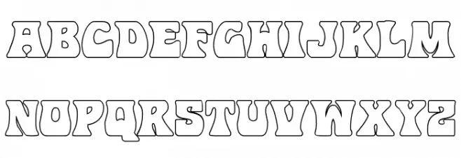 Hip Pocket Outline Font Litere mari