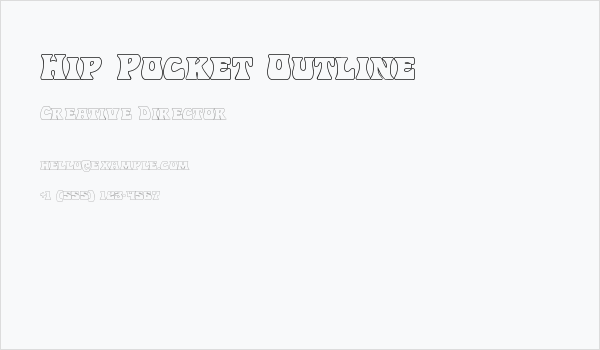 Hip Pocket Outline Business Card