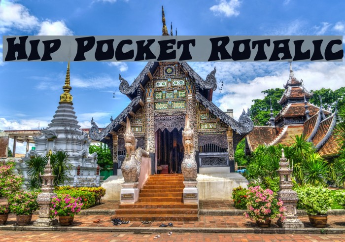 Hip Pocket Rotalic Font examples