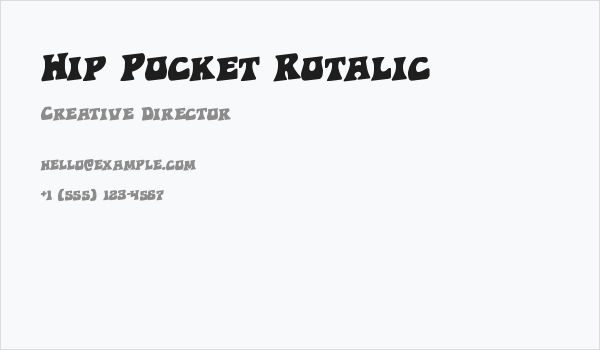 Hip Pocket Rotalic Business Card