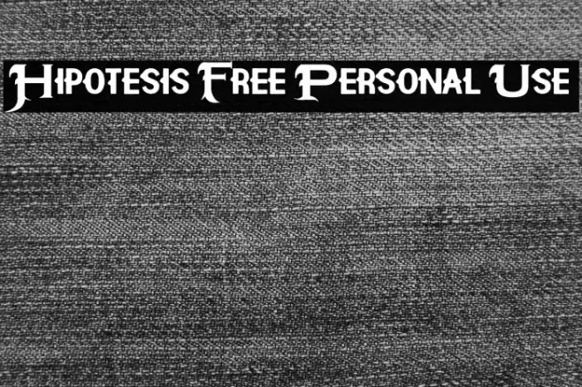 Hipotesis Free Personal Use  Font examples