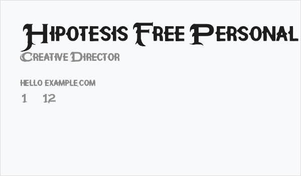 Hipotesis Free Personal Use  Business Card