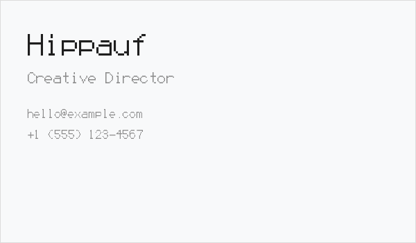 Hippauf Business Card