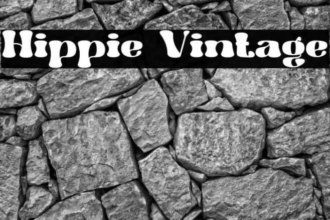 Hippie Vintage Font examples
