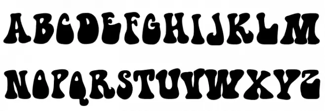 Hippie movement 字体 大写