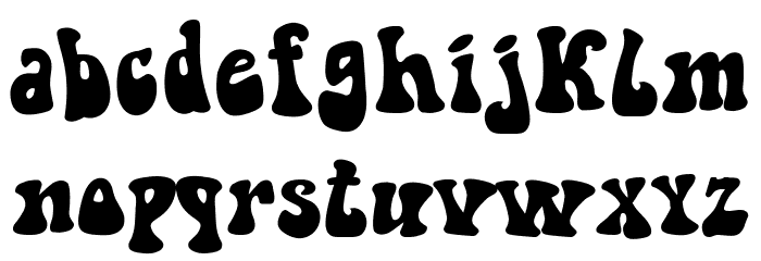 Hippie movement Font LOWERCASE