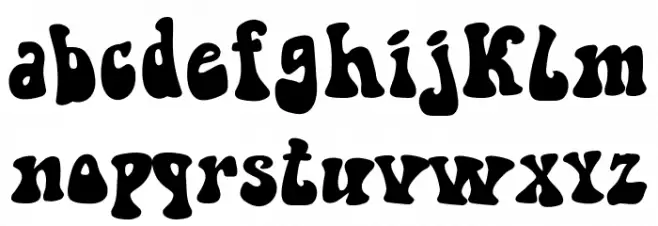Hippie movement خط أحرف صغيرة