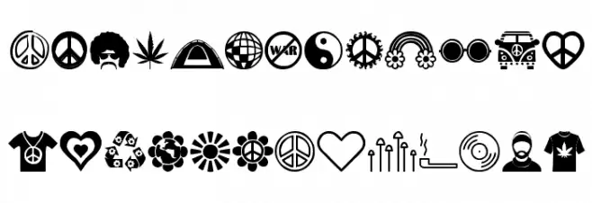 Hippie फ़ॉन्ट लोअरकेस