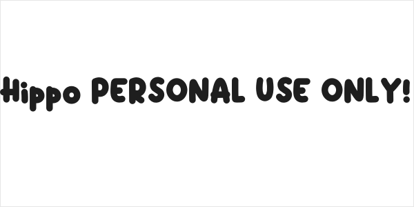 Hippo PERSONAL USE ONLY! Logo