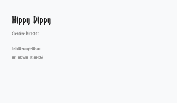 Hippy Dippy Business Card