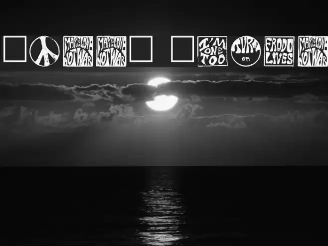 Hippy Stamp Caratteri examples