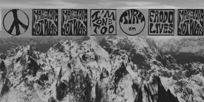 HippyStampA Font examples