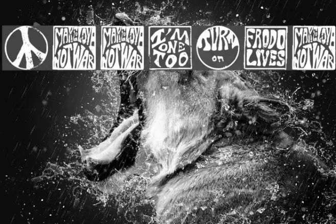 HippyStampA Font examples