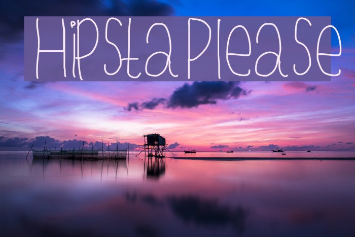 HipstaPlease Font examples