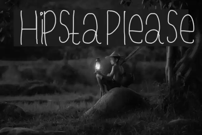 HipstaPlease Шрифта examples