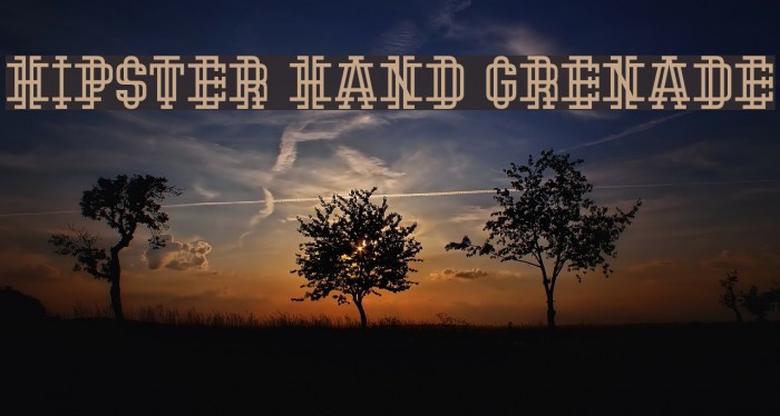 Hipster Hand Grenade Font examples