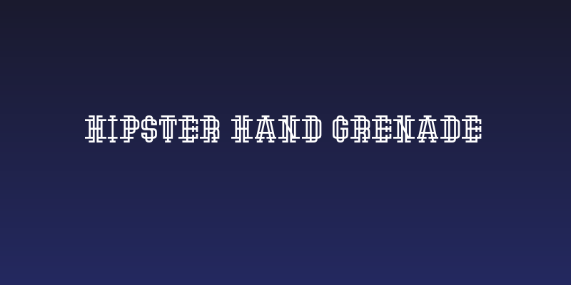 Hipster Hand Grenade Social Header