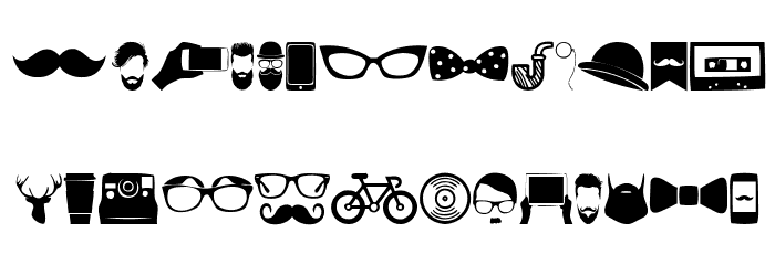 Hipster Icons Font LOWERCASE