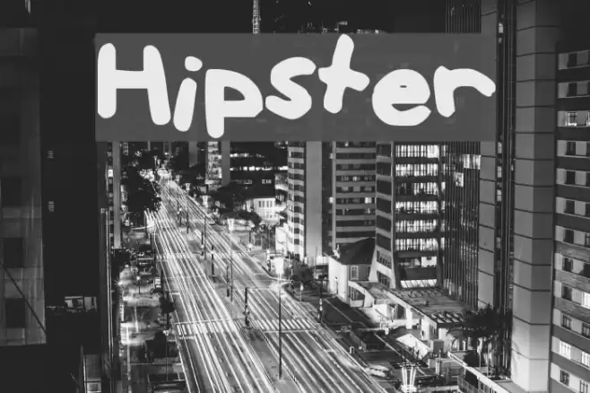 Hipster Font examples