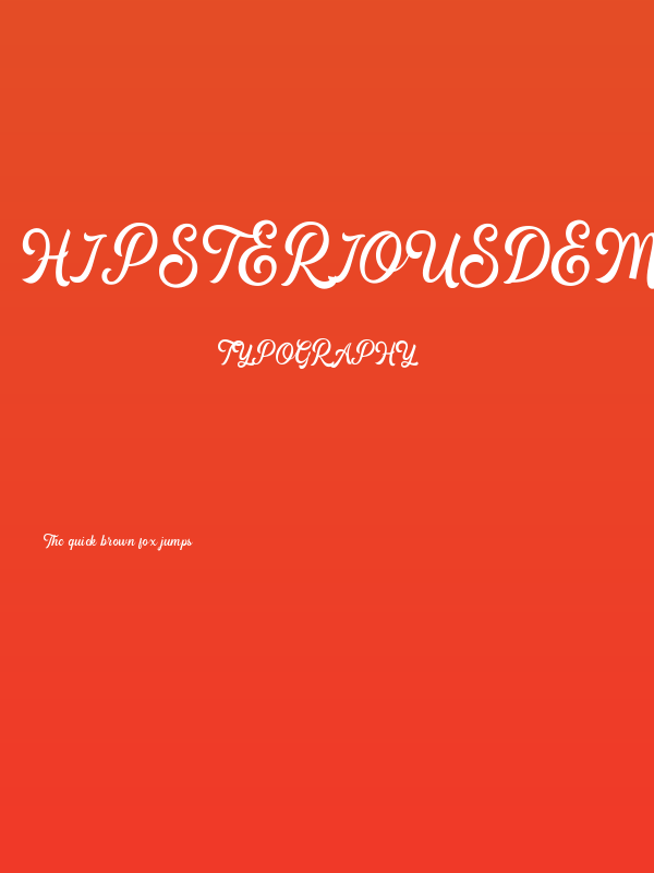 HipsteriousDEMO Poster