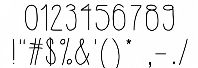 HipsterishFontNormal Font OTHER CHARS