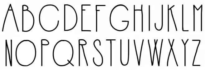 HipsterishFontNormal フォント 大文字