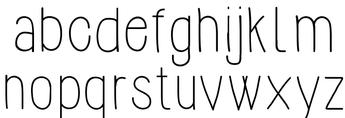 HipsterishFontNormal Font LOWERCASE