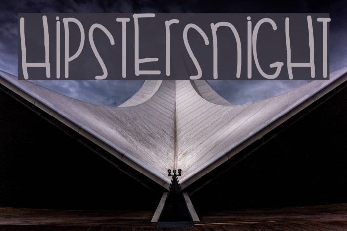 HipstersNight Font examples