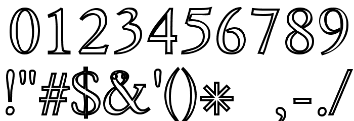 Hira & Katakana W Hollow Font OTHER CHARS