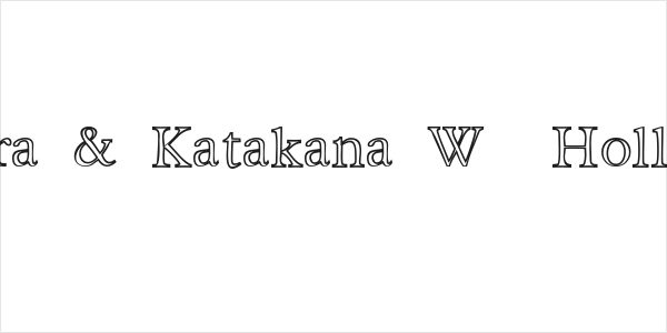 Hira & Katakana W  Hollow Logo