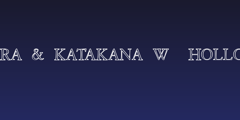 Hira & Katakana W  Hollow Social Header