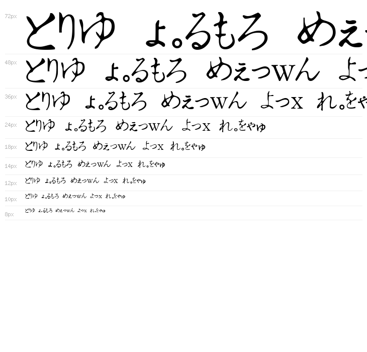 Hiragana Tryout Waterfall