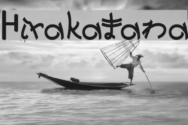 Hirakatana Font examples