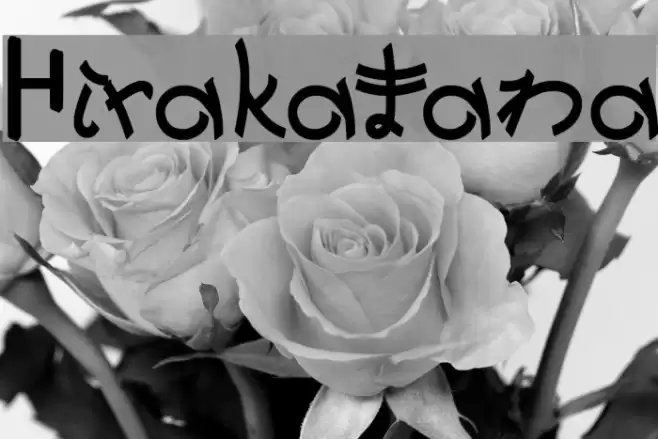 Hirakatana Font examples