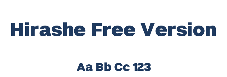 Hirashe Free Version Font Preview