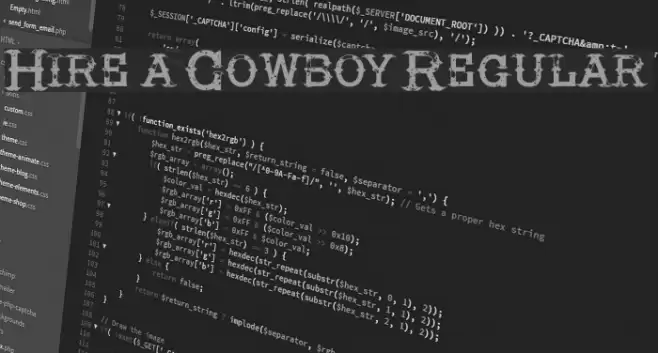 Hire a Cowboy Regular Font examples