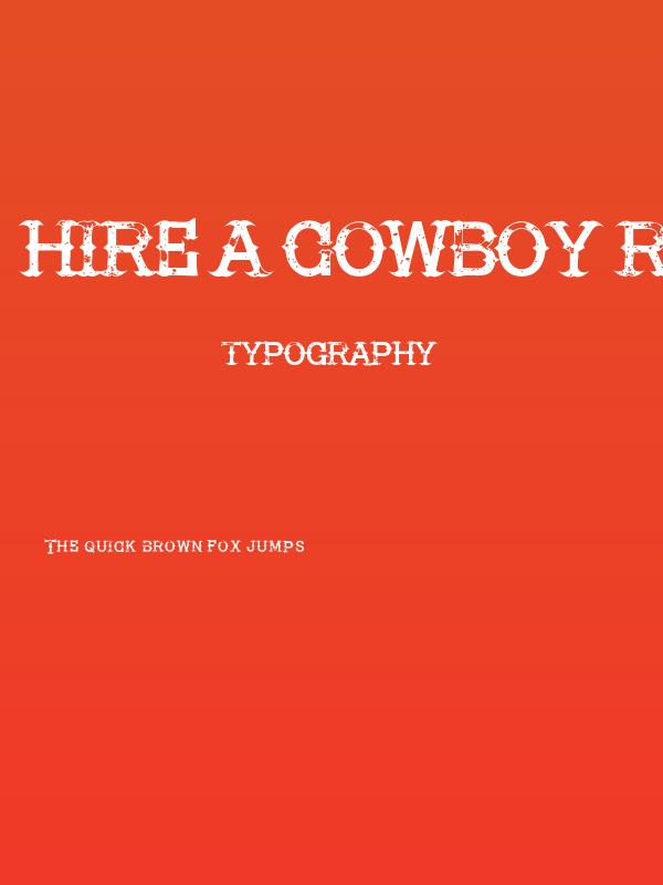Hire a Cowboy Regular Poster
