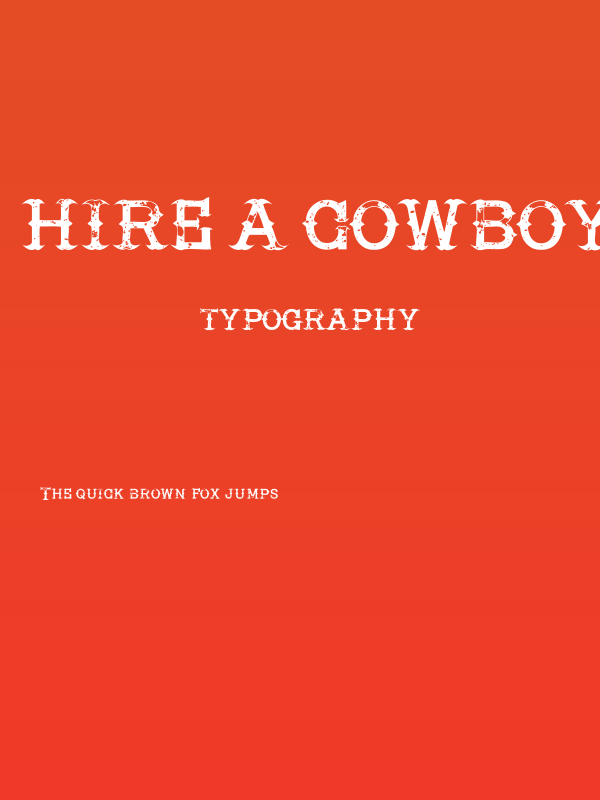 Hire a Cowboy Poster