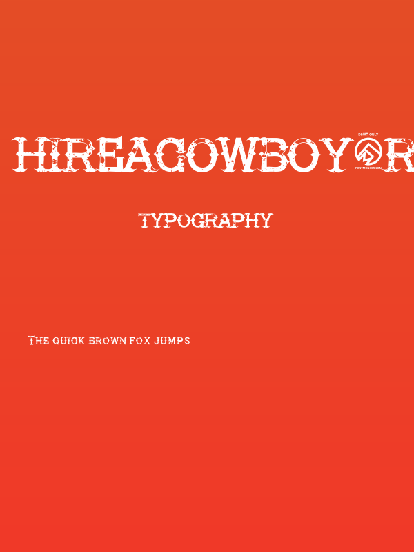 HireaCowboy-Regular Poster